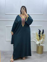 Robe Caftan Longue Femme Brodée