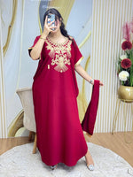 Robe Caftan Longue Femme Brodée