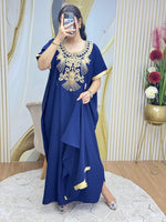 Robe Caftan Longue Femme Brodée