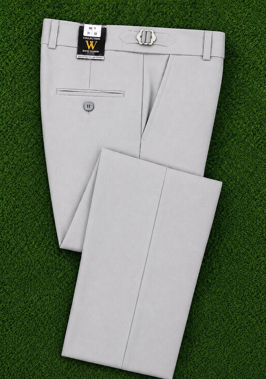 Pantalon Habillé Homme Coupe Classique – Taille à Boucle Décorative