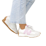 New Balance 327 – Blanc / Gris / Rose / Rouge